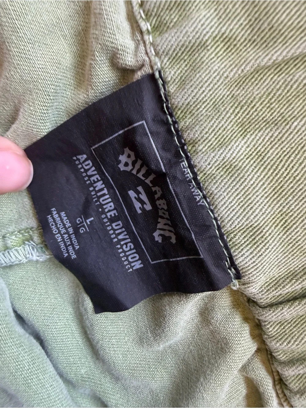 Billabong Adventure Division Olive Green Utility Shorts‎ Large